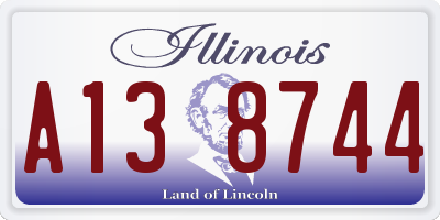 IL license plate A138744