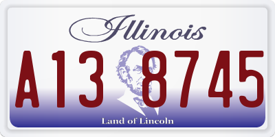 IL license plate A138745