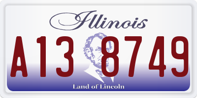 IL license plate A138749