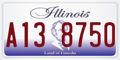 IL license plate A138750