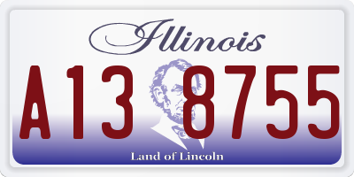 IL license plate A138755