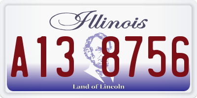 IL license plate A138756