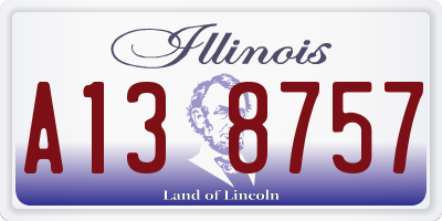 IL license plate A138757