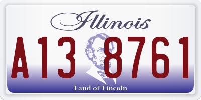 IL license plate A138761