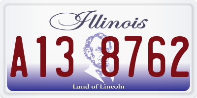 IL license plate A138762