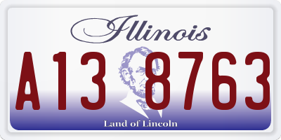 IL license plate A138763