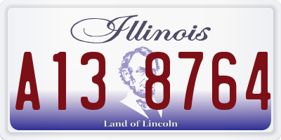 IL license plate A138764