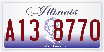 IL license plate A138770