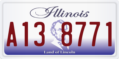 IL license plate A138771