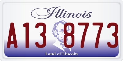 IL license plate A138773