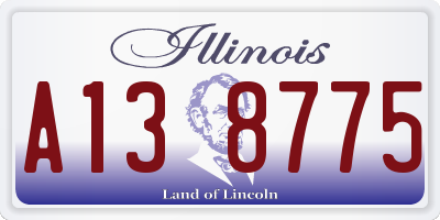 IL license plate A138775