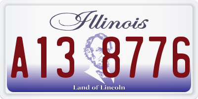 IL license plate A138776