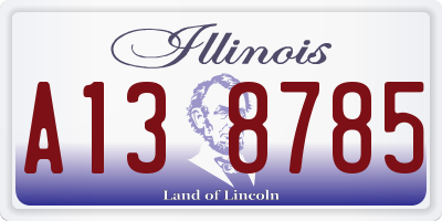 IL license plate A138785