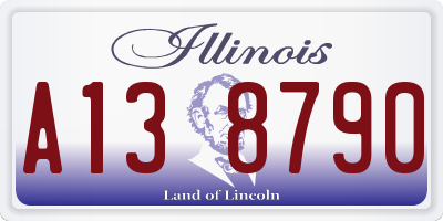 IL license plate A138790