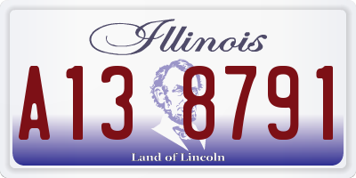 IL license plate A138791