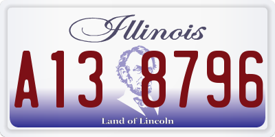 IL license plate A138796