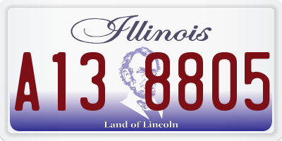 IL license plate A138805