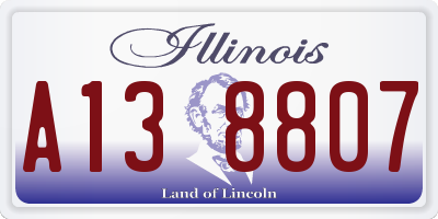 IL license plate A138807