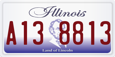 IL license plate A138813