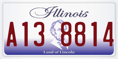 IL license plate A138814