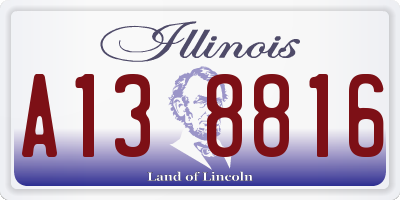 IL license plate A138816