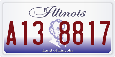 IL license plate A138817