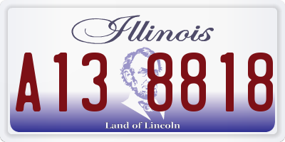 IL license plate A138818