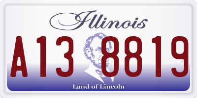 IL license plate A138819