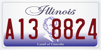IL license plate A138824