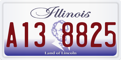 IL license plate A138825