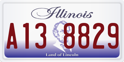 IL license plate A138829