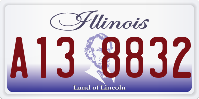 IL license plate A138832
