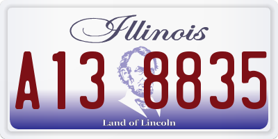 IL license plate A138835