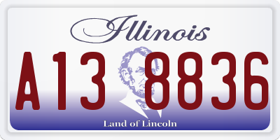 IL license plate A138836