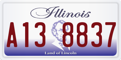 IL license plate A138837