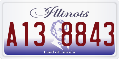 IL license plate A138843