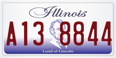 IL license plate A138844