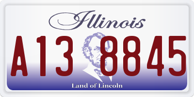 IL license plate A138845