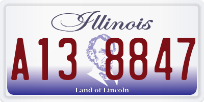 IL license plate A138847
