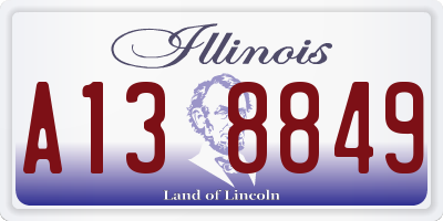 IL license plate A138849