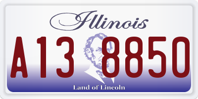 IL license plate A138850
