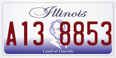 IL license plate A138853