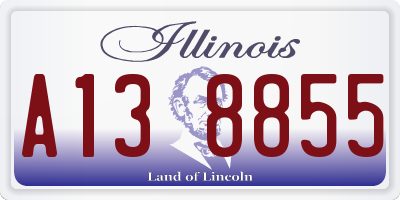 IL license plate A138855