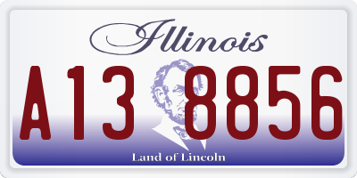 IL license plate A138856