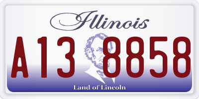 IL license plate A138858
