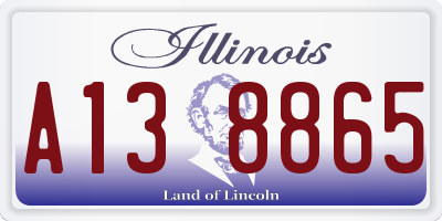 IL license plate A138865