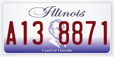 IL license plate A138871
