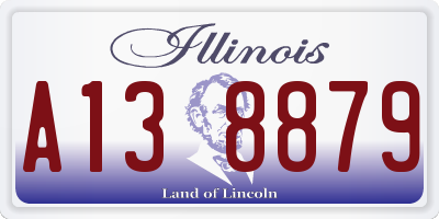 IL license plate A138879