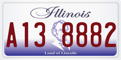 IL license plate A138882