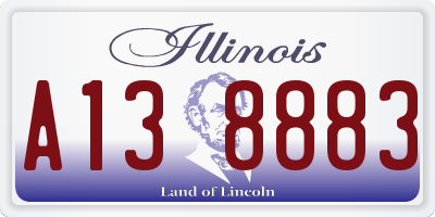 IL license plate A138883